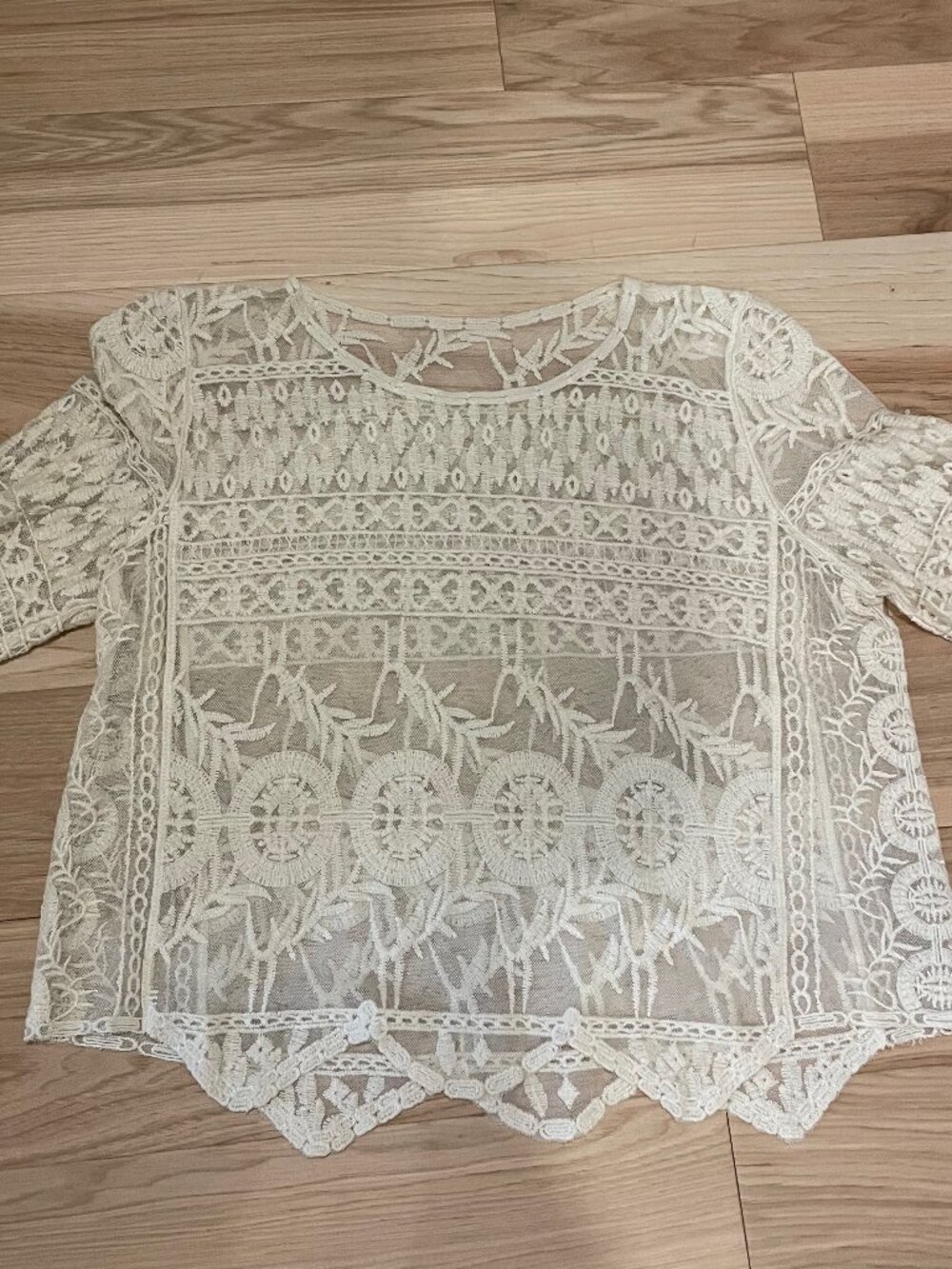 Creme Lace Top